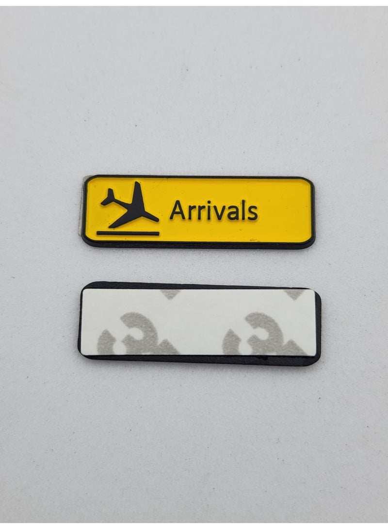 Kipfy Arrivals Airport Sign Metal Sticker  Decorative Travel Theme Badge for mobile,laptop Backpacks,Accessories Fans Stickers Display for I pad,and Collectors Walls, Doors, Cars, Trucks, Motorcycles Fridge - Image 3